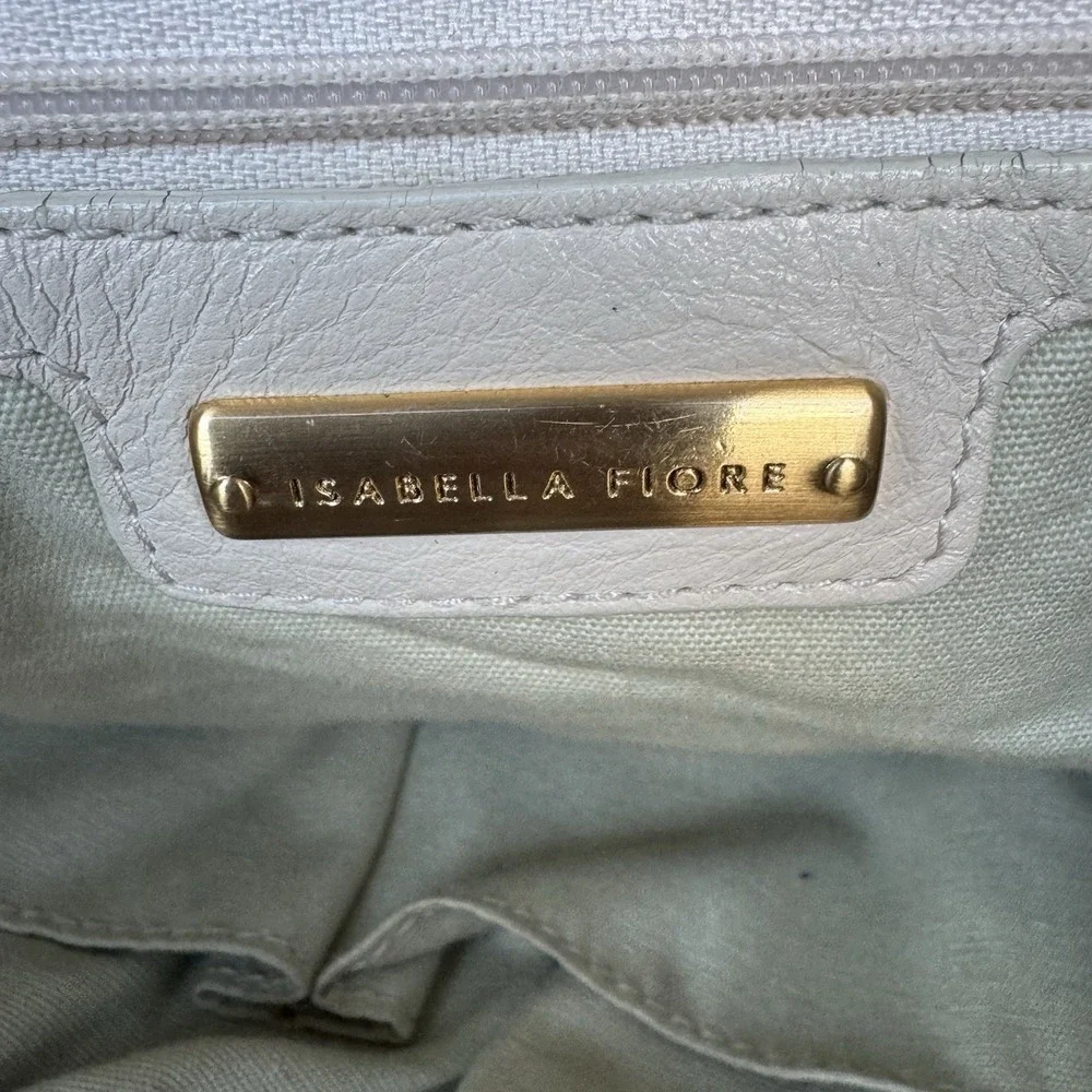 Isabella Fiore LEATHER BUCKET HOBO SHOULDER BAG DRAWSTRING